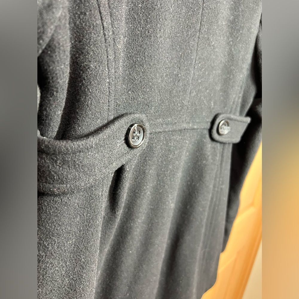 2009 DKNY Black Button Up Wool Peacoat Jacket Ladies Size 6 - EUC - Picture 6 of 13